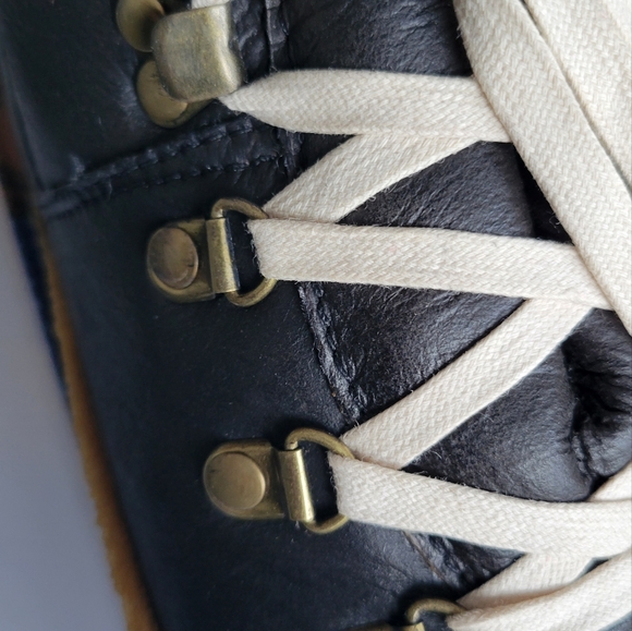 New 41 F-troupe Crepe Sole, Hiking, Black Fur Sheep Boots. - Picture 8 of 12